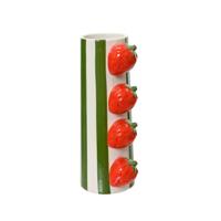 Vaas dolomiet streep-aardbei H20.7cm