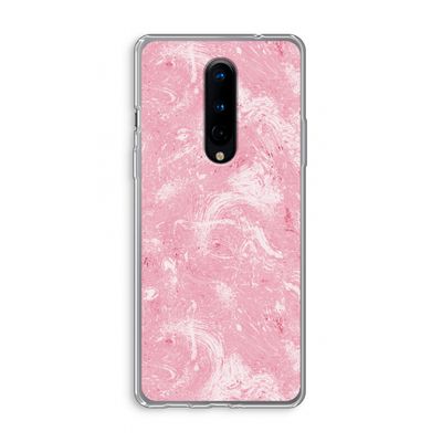 Abstract Painting Pink: OnePlus 8 Transparant Hoesje
