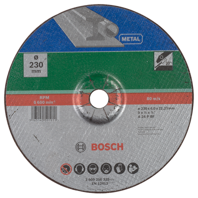 Bosch Accessoires Afbraamschijf gebogen, metaal | 230 X6 Gebogen - 2609256339