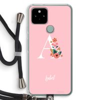 Pink Bouquet: Pixel 5 Transparant Hoesje met koord