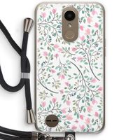 Sierlijke bloemen: LG K10 (2017) Transparant Hoesje met koord