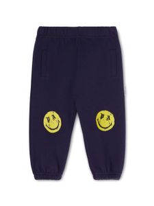 Palm Angels Kids pantalon de jogging en coton à logo imprimé - Bleu