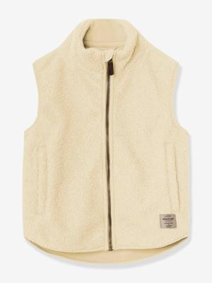 Kindervestje van teddyfleece MATBATTAL MINI A TURE ecru
