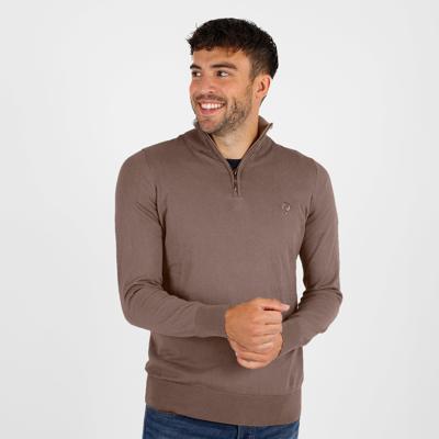 Heren Trui Kralingen | Taupe Melange