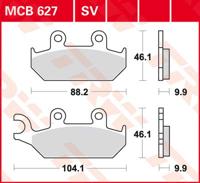 TRW Remblokken, en remschoenen voor de moto, MCB627 Allround organisch