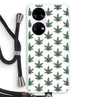 Weed: Huawei P50 Transparant Hoesje met koord