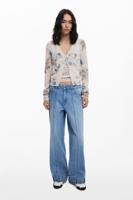 Rechte jeans met omgekeerd effect - BLUE - 40