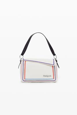 Handtas met meerlijnige rits - WHITE - U