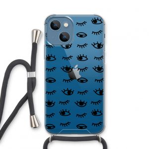 Eye pattern #2: iPhone 13 mini Transparant Hoesje met koord