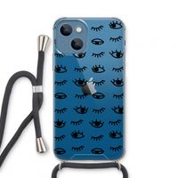 Eye pattern #2: iPhone 13 mini Transparant Hoesje met koord