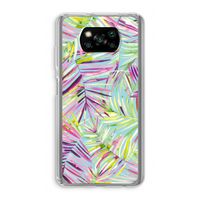 Tropical Palms Blue: Xiaomi Poco X3 NFC Transparant Hoesje
