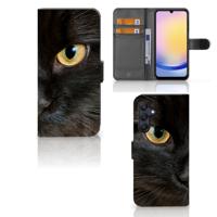 Samsung Galaxy A25 | Telefoonhoesje | Met pasjeshouder | Zwarte Kat