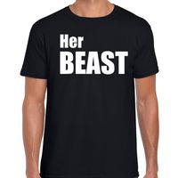 Her beast fun t-shirt / kado shirt zwart met witte tekst voor heren 2XL  - - thumbnail
