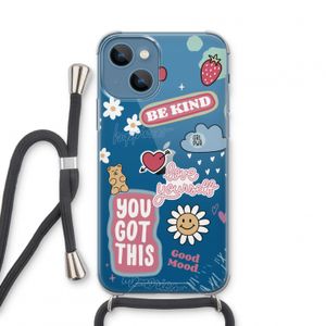 Positivity: iPhone 13 mini Transparant Hoesje met koord