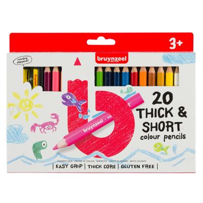 Bruynzeel Kids korte / dikke kleurpotloden - 20 stuks