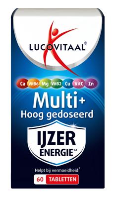 Lucovitaal Voedingssupplementen Multi+ IJzer Energie Hoog Gedoseerd 60Tabletten