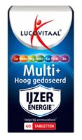 Lucovitaal Voedingssupplementen Multi+ IJzer Energie Hoog Gedoseerd 60Tabletten