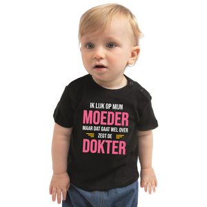 Ik lijk op mijn moeder cadeau t-shirt zwart peuter jongen/meisje