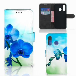 Huawei P30 Lite (2020) Hoesje Orchidee Blauw - Cadeau voor je Moeder