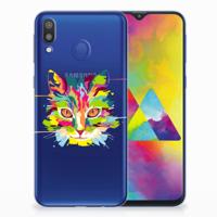 Samsung Galaxy M20 (Power) Telefoonhoesje met Naam Cat Color