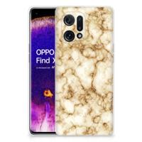 OPPO Find X5 | TPU | Siliconen hoesje | Marmer Goud OPPO Find X5 | TPU | Siliconen hoesje | Marmer Goud