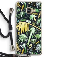 Tropical Palms Dark: Samsung Galaxy A3 (2016) Transparant Hoesje met koord