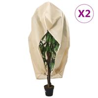 Plantenhoezen met ritssluiting 2 st 70 g/m² 1,2x1,8 m - thumbnail