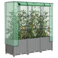 VidaXL Plantenbak verhoogd met kashoes 120x40x138 cm rattanlook