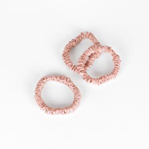 Zijden Scrunchies Klein Rosegold