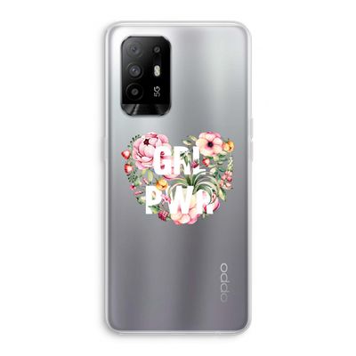 GRL PWR Flower: Oppo A94 5G Transparant Hoesje