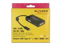 DeLOCK 63925 USB-C/VGA+HDMI+DVI - thumbnail