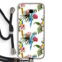 Kleurrijke papegaaien: Samsung Galaxy J4 Plus Transparant Hoesje met koord