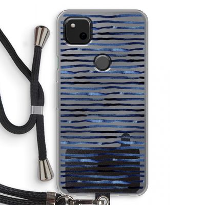 Verrassende lijnen: Pixel 4a Transparant Hoesje met koord