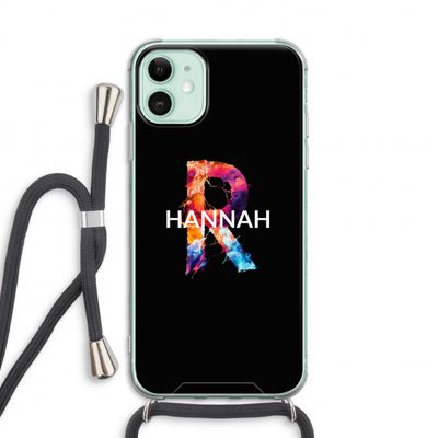Abstract Spectrum: iPhone 11 Transparant Hoesje met koord