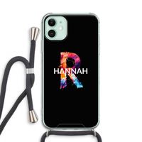 Abstract Spectrum: iPhone 11 Transparant Hoesje met koord