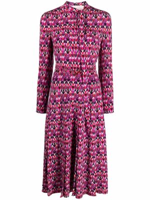 Valentino Garavani robe-chemise à imprimé Optical - Rose
