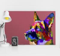 Canvas schilderij honden Regenboog duitse shepar
