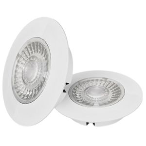 LED Cabiled Downlight dimbaar set 2x4W 2.700K wit IP44
