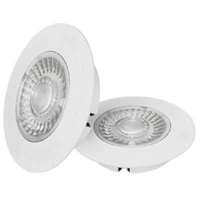 LED Cabiled Downlight dimbaar set 2x4W 2.700K wit IP44
