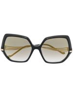 Elie Saab lunettes de soleil à monture oversize - Noir