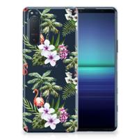 Sony Xperia 5II | TPU Hoesje | Flamingo Palms