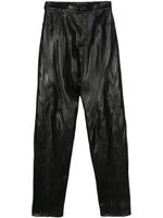 Mugler Spiral leather trousers - Noir