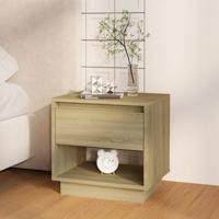 Nachtkastje 45x34x44 cm bewerkt hout sonoma eikenkleurig