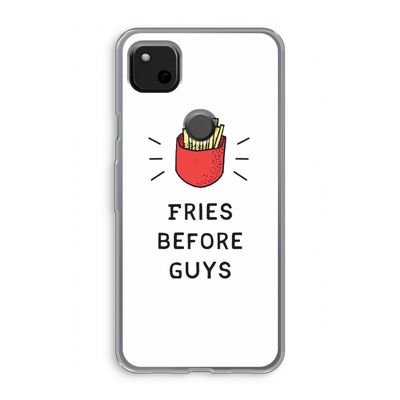 Fries before guys: Google Pixel 4a Transparant Hoesje