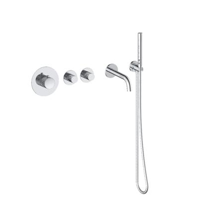 Badset Inbouw Deluxe Sanilux Giles Met Box Thermostaat Geribbelde Knop Chroom Sanilux