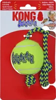 Kong hond Squeakair tennisbal met piep en touw medium