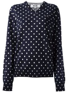 Comme Des Garçons Play polka dot sweater - Bleu