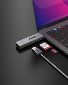 Sitecom MD-1012 geheugenkaartlezer USB 2.0 Type-A/Type-C Grijs