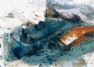 Kunstdruk Heinz Göbel - Dunkle Gründe 70x50cm