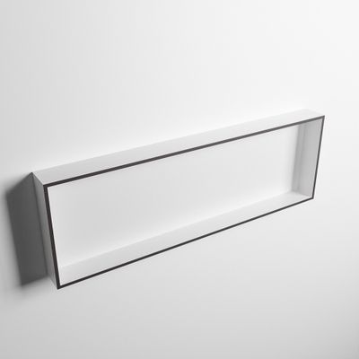 MONDIAZ EASY Nis 89,5x29,5cm in solid surface kleur DarkGrey | Talc. 1 vak geschikt voor in- of opbouw